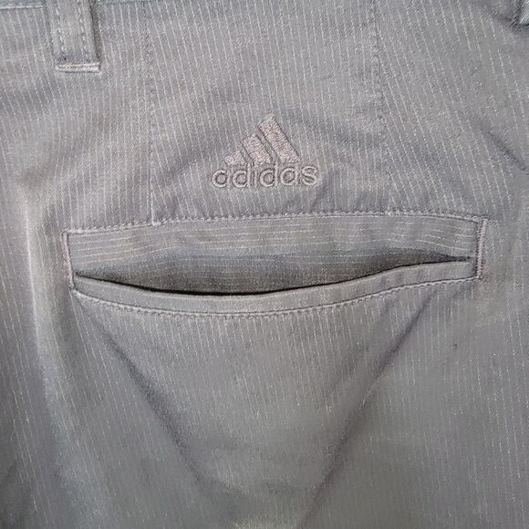 Adidas ClimaLite black pinstripe golf shorts size 34 - Picture 5 of 6